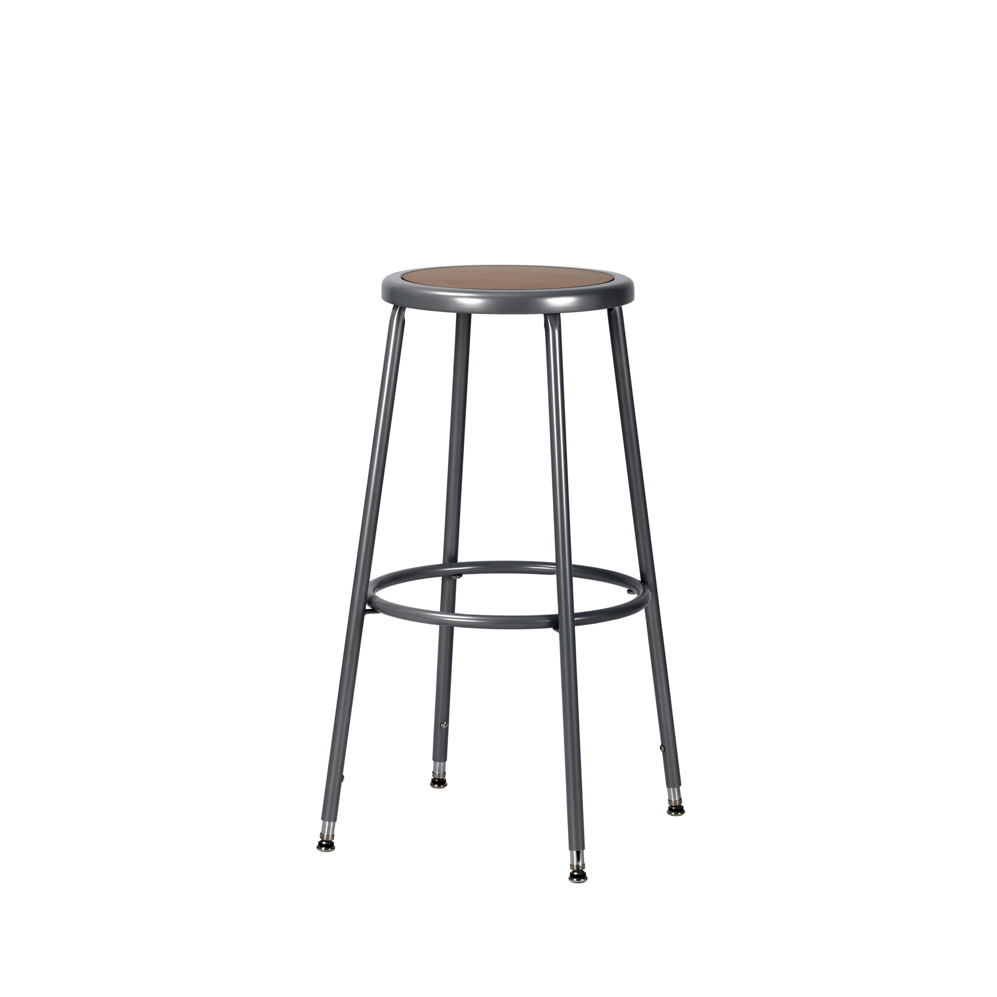 NPS Height Adjustable Heavy Duty Steel Stool — 30.5in. to 38.5in., Grey, Assembly Ready, Model# 6230H-KD